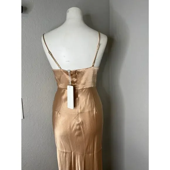 Shona Joy La Lune Cross Draped Maxi Dress in Desert Rose 4